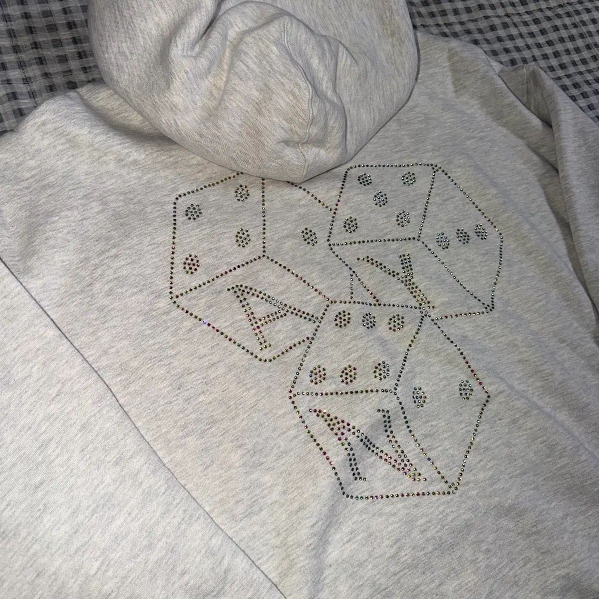 (L) アウェー ク NEW YORK DICE ENTWURF LINE ストーン Tシャツ WHO ヘザー グレー