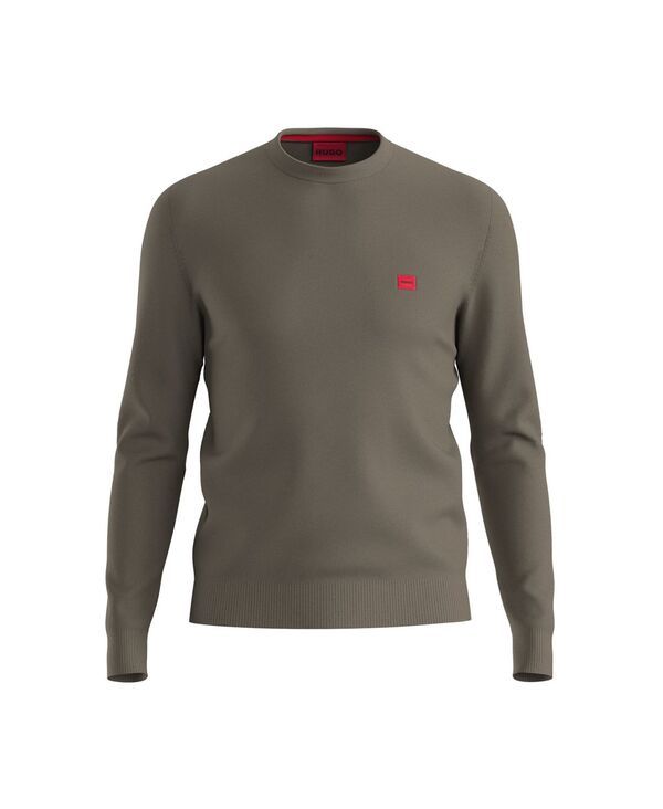 ヒューゴボス メンズ アウター ニット・セーター ロゴ Hugo Boss Mensan Cassius Logo Sweater Medium Gray グレー 17,745円