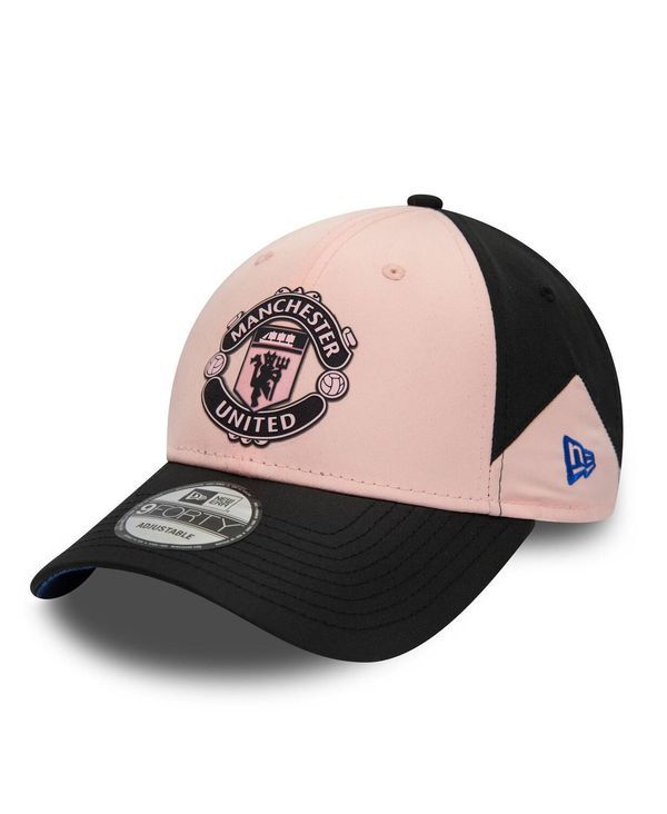 ニューエラ メンズ アクセサリー 帽子 New Era Mens Pink Black Manchester United 9FORTY Adjustable Hat Pink Black ブラック