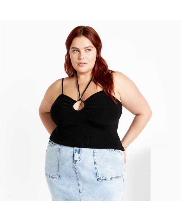 シティーシック レディース トップス シャツ CITY CHIC Womens Jez Top Black ブラック 10,345円