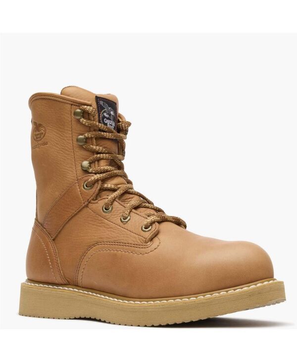 ジョージブーツ メンズ シューズ ブーツ・レインブーツ Tシャツ GEORGIA BOOT Mens Wedge Steel Toe Work Boot Barracuda gold ゴールド