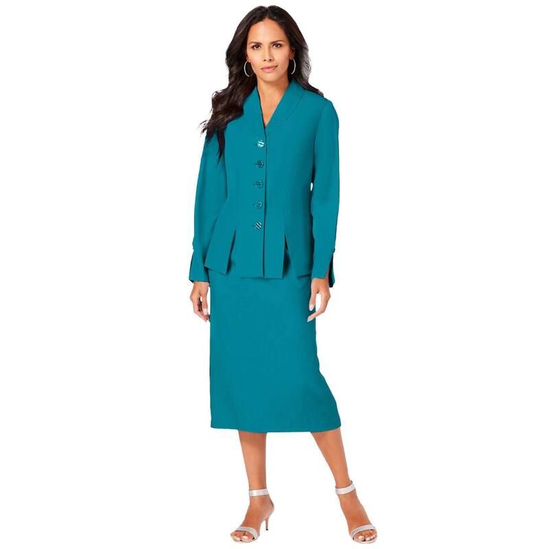 ロアマンズ レディース トップス ワンピース プラスサイズ プチ スカート ジャケット Roamans Womens Plusize Petite TwoPiece Skirt Suit With S