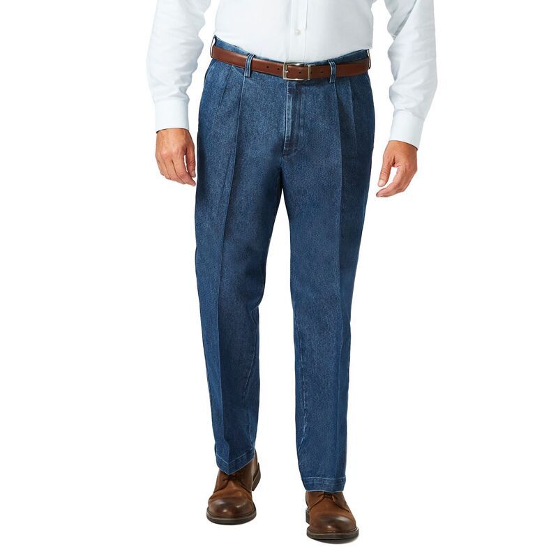 ハガー メンズ ボトムス デニムパンツ プリーツ トール ジーンズ Big Tall Haggar ClassicFit Stretch ExpandableWaist Pleated Jeans M