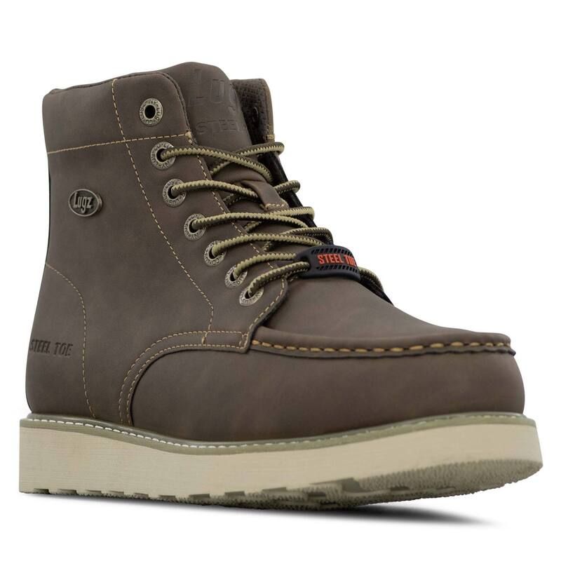 ラグズ メンズ シューズ ブーツ・レインブーツ Tシャツ レース Lugz Monterey Mensteel Toe LaceUp Work Boots Walnut Gum Cream クリーム