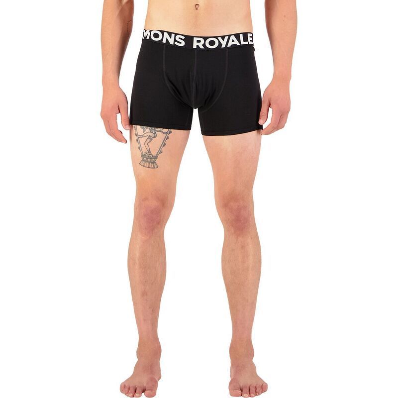モンスロイヤル メンズ アンダーウェア ボクサーパンツ Mons Royale Hold Em Shorty Boxer Mens Black II ブラック