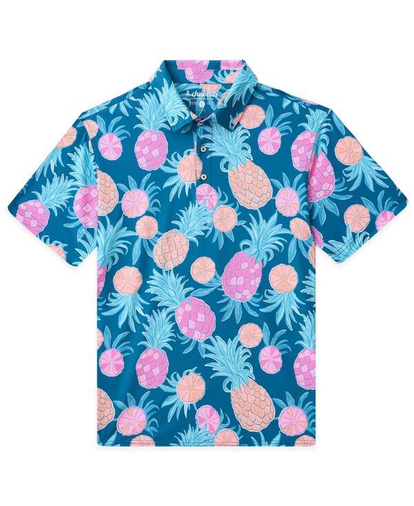 チャビーズ メンズ トップス ポロシャツ Chubbies Mens The Citrus Punch Polo Shirt Dark Teal ティール
