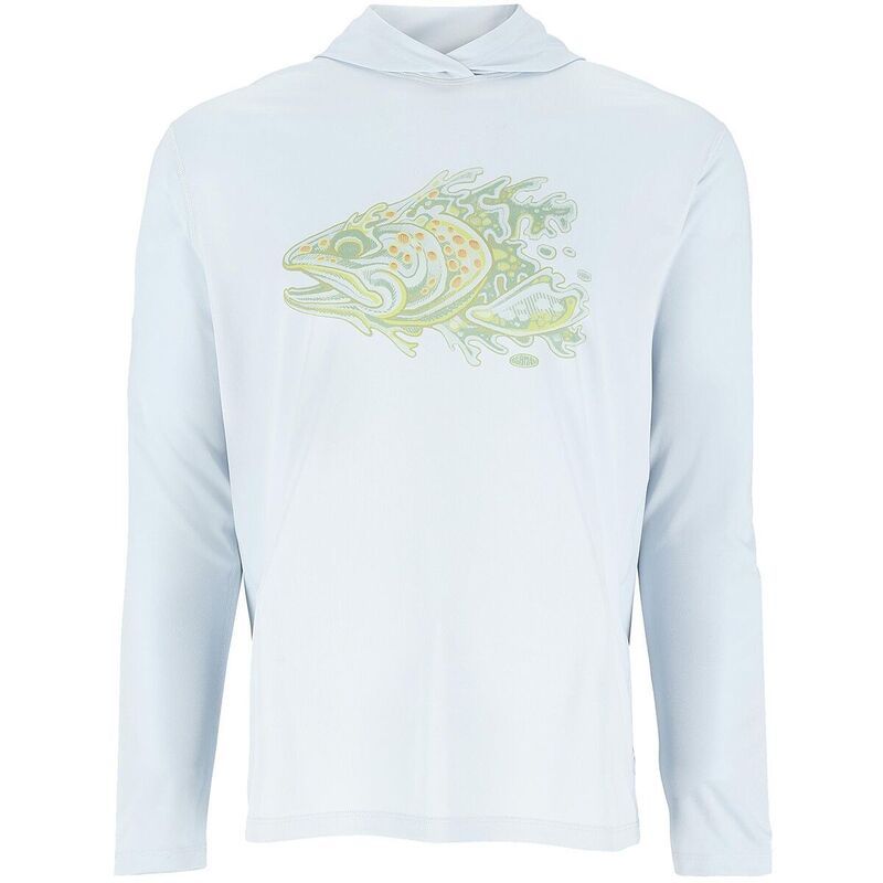シムズ メンズ トップス シャツ パーカー Simms Artist Series Techoodie Mens Bimini Trout Head