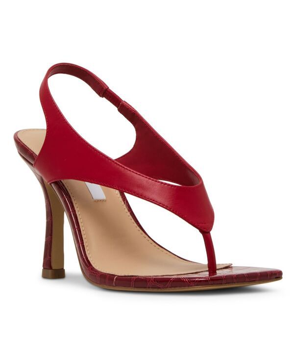 スティーブ マデン レディース シューズ サンダル ヒール Steve Madden Womens Improv Thong HighHeel Dressandals Red Lizard レッド