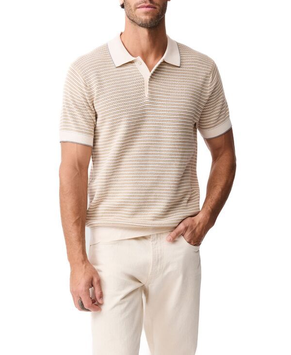 ロッドアンドグン メンズ トップス ポロシャツ コットン ニット Rodd Gunn Rodd Gunn Mens Oyster Island Cotton Striped Knit Polo Shi