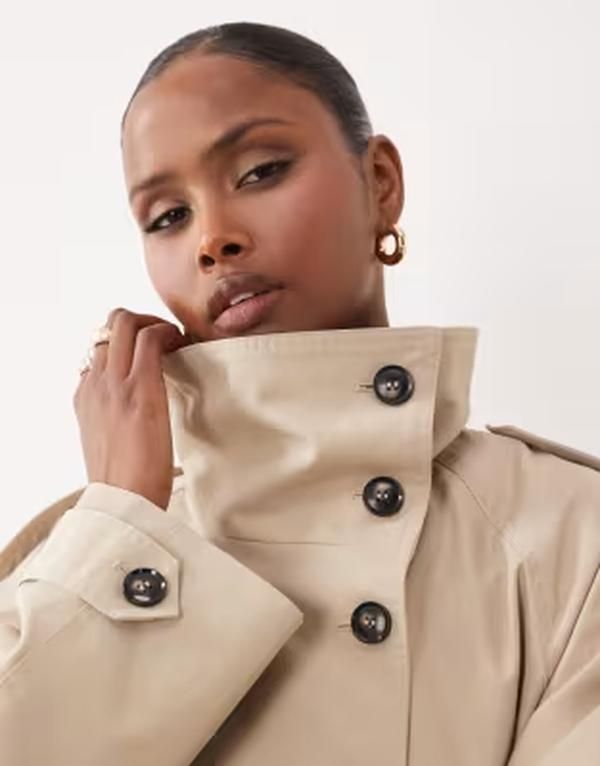 ジーナトリコ レディース アウター ジャケット・ブルゾン ハイネック Gina Tricot high neck trench jacket in dark Beige 1040 ベージュ 27,936円