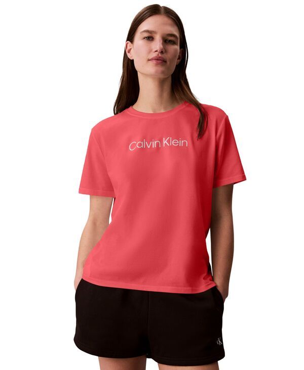 カルバンクライン レディース トップス Tシャツ 半袖 Calvin Klein Performance Womens Commuter ShortSleeve TShirt Punch Pink ピ 7,650円