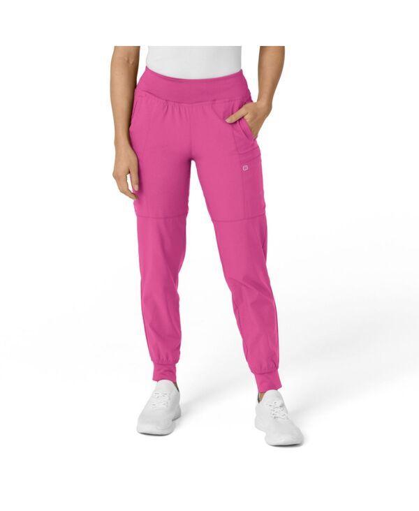 ウィンク レディース ボトムス カジュアルパンツ プラスサイズ Wink Plusize W123 Comfort Waist Cargo Jogger Scrub Pant Hot pink ピンク