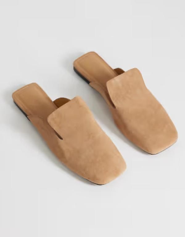 トップショップ レディース シューズ サンダル スエード Topshop Della real suede mules in camel キャメル