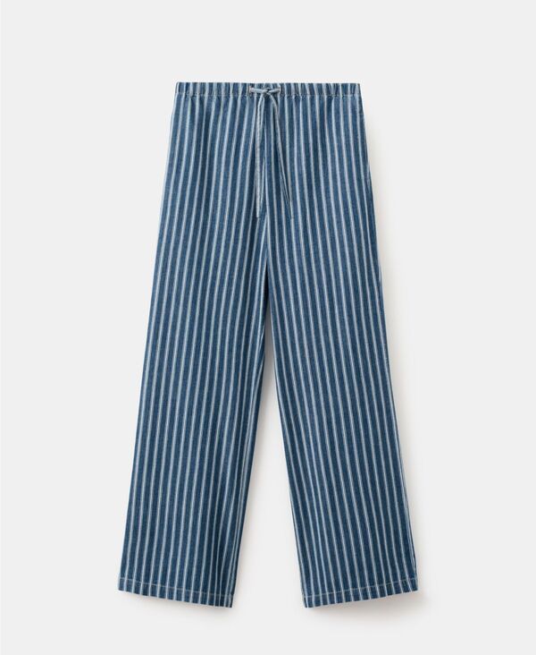 マンゴ レディース ボトムス カジュアルパンツ MANGO Womenstraight Striped Pants Blue ブルー