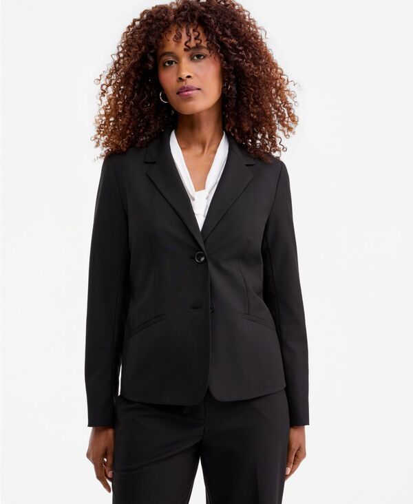 カスパール レディース アウター ジャケット・ブルゾン プチ ブレザー Kasper Womens Washable BiStretch NotchCollar TwoButton Blazeregu 29,120円
