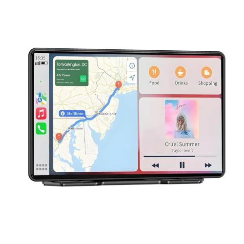 ディスプレイオーディオ 7インチ ポータブル カーオーディオ バックカメラ付き CarPlay＆Android Autoに対応 カーナビ オーディオ一体型ナビ AirPlay機能付き Android Cast機能付き WiFi Bluetoo ab86b116 10,441円
