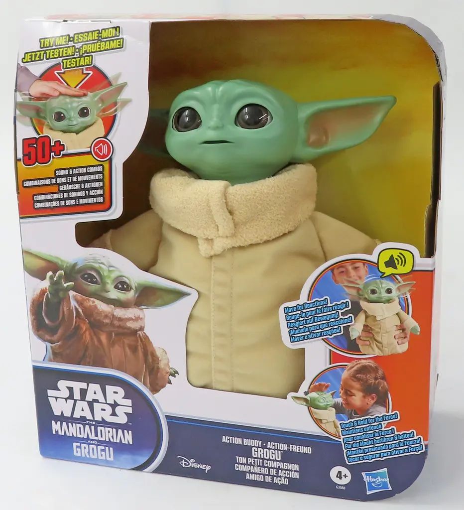 [Used] Figure Glow Goo “Star Wars/Mandalorian & Grogoo” Action Buddy Talking Figure