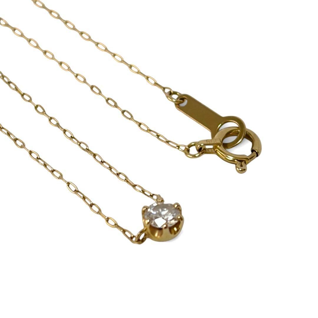 4℃ ヨンドシー K18 ネックレス 1Pダイヤモンド イエローゴールド 22,400円