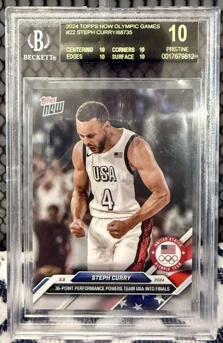 2024 トップス ナウ オリンピック スティーブン カリー カード BGS 10