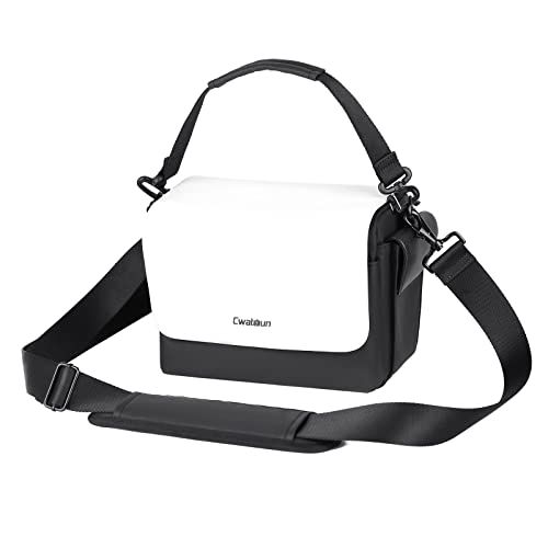 Cwatcun カメラバッグ ショルダー カメラバック ショルダーバッグ おしゃれ カメラケース 防水 Nikon Canon Sony DSLR SLR 大容量 男女兼用 ファッション 旅行 撮影 軽量 (M, ホワイト)t ab88d815 6,602円