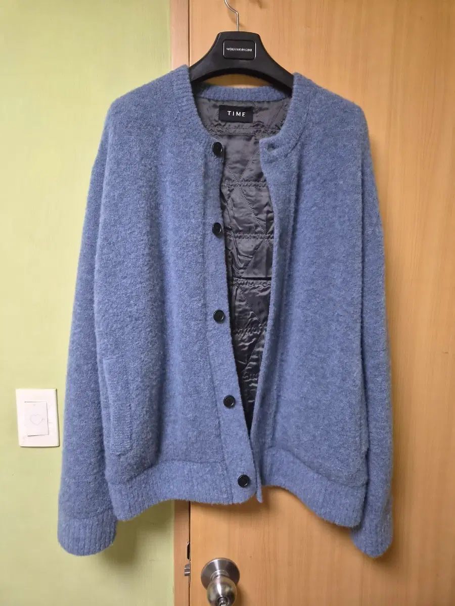 105 25fw TIME HOMME カーディガン ブルー