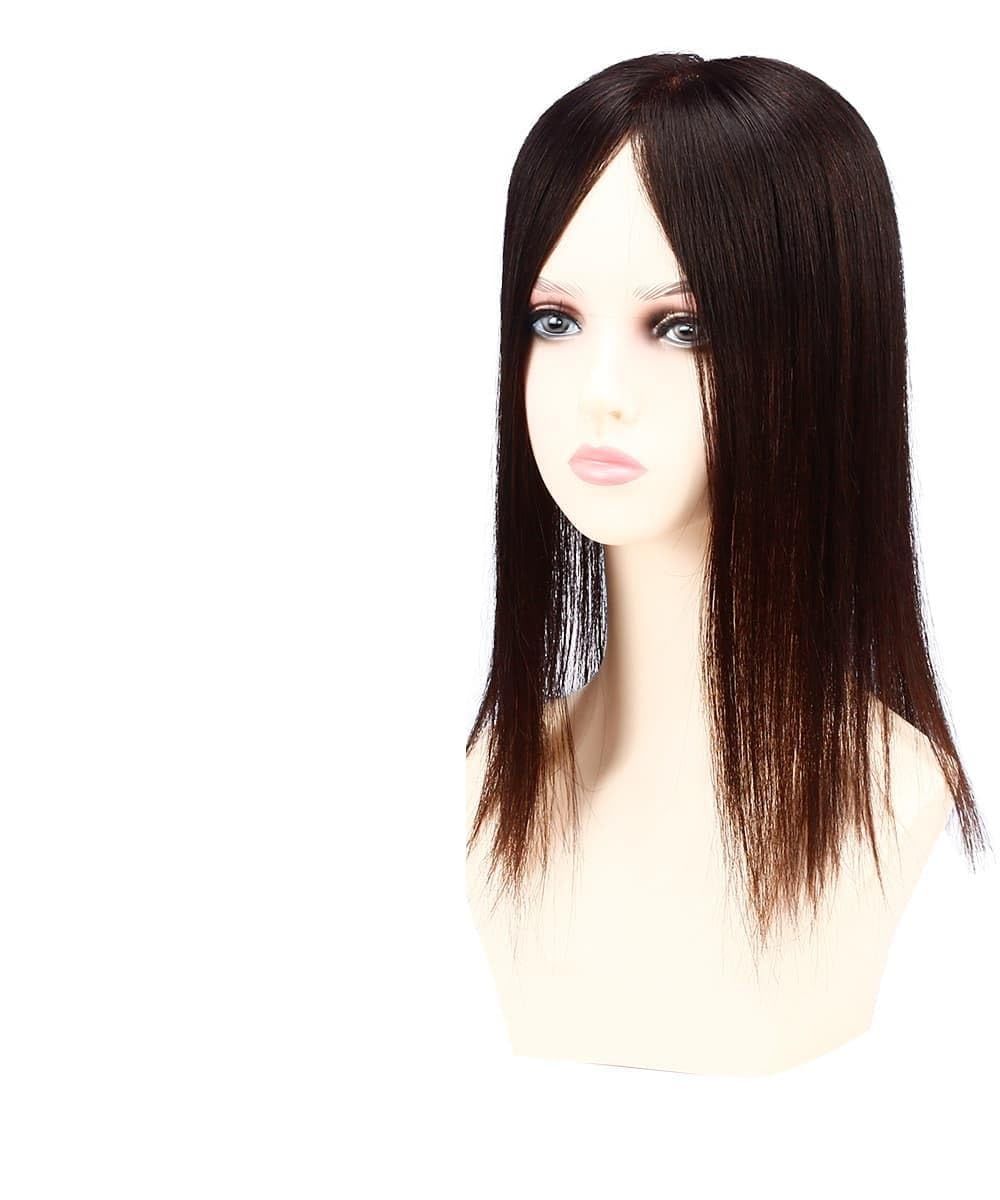 新品 HIYE 部分ウィッグ 100%人毛 トップカバー 総手植え 肌色ネット 人工皮膚付け 抜け毛 増量用ヘアピース つむじカバー ストレート レディース ハゲ隠し ミセス ウィッグ 3D 軽薄 人毛ウイッグ ノーカット (12*13(35CM) 栗色) 21,747円