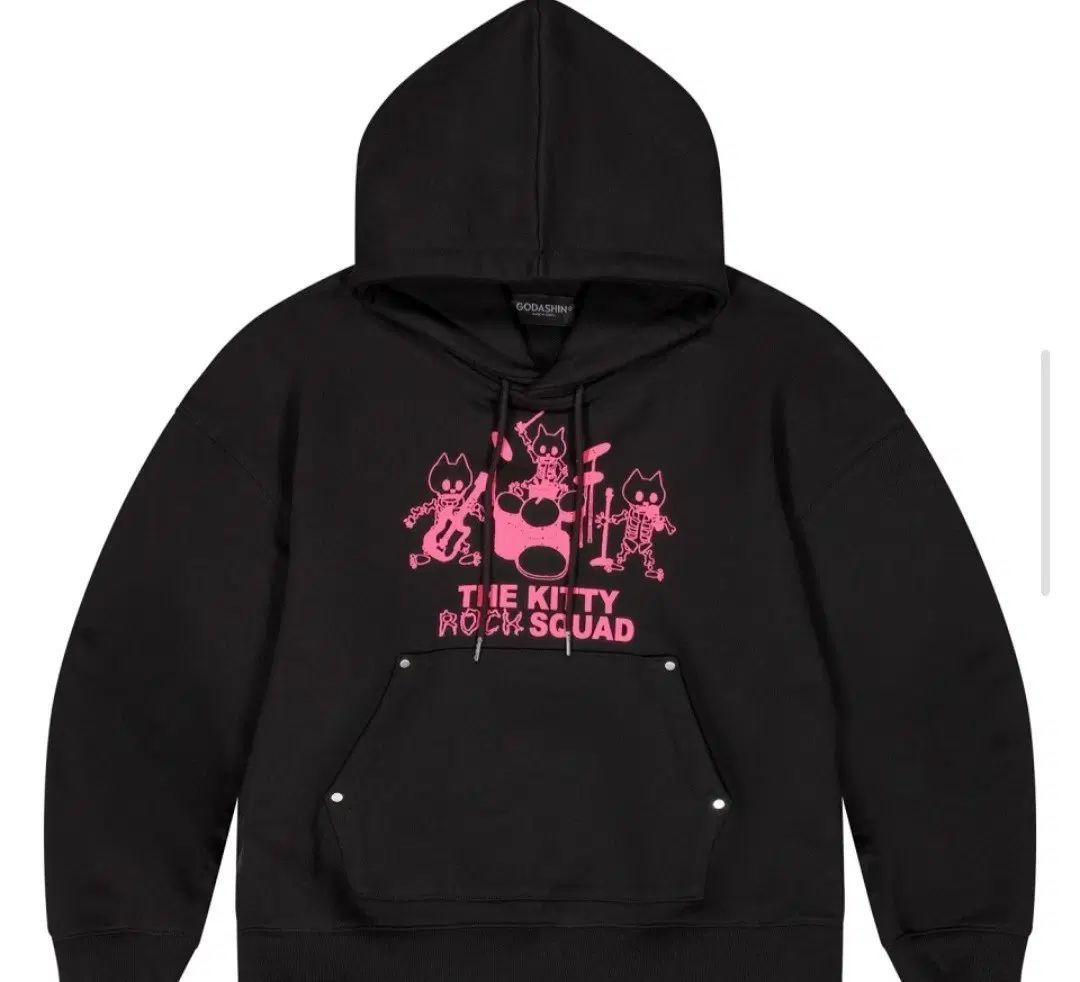 ゴダシン ザ ハローキティ ロック スコード フーディー Tシャツ ブラック