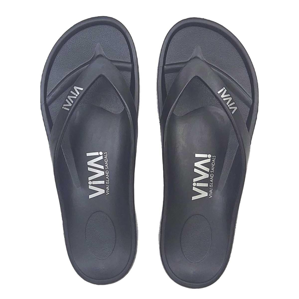 VIVA! ISLAND SANDALS (Viva Island) FLIP FLOP Beach Sandals (Made in Japan) Black/25 (24.5-25.5cm) [Black] [25.0 cm]