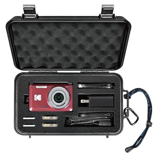 Lekufee Kodak (Kodak) PIXPRO FZ55, FZ45 Waterproof Hard Case for Digital Cameras, Batteries and Accessories - Black (Bag & Case Only) pms