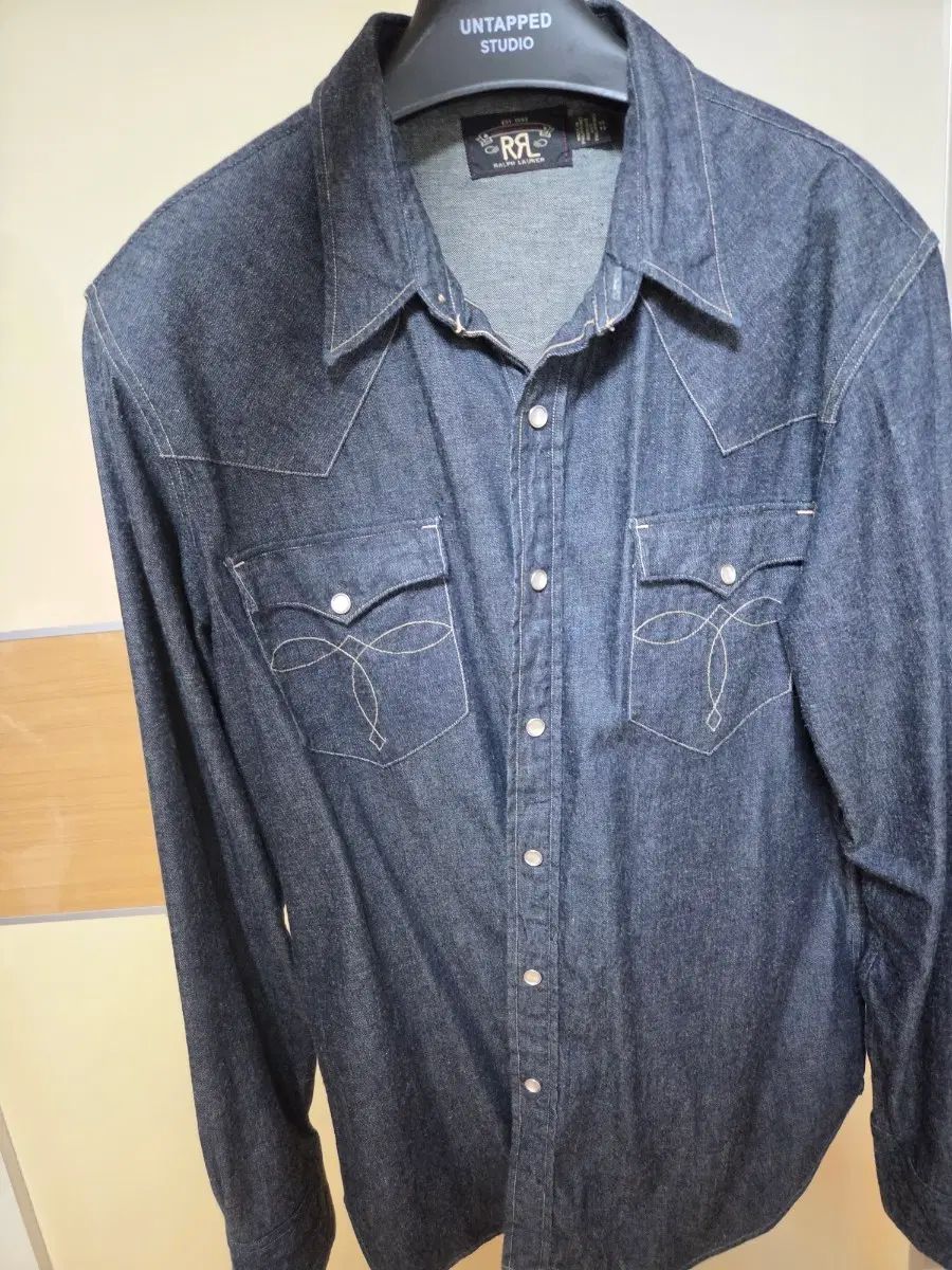 RRL スリムフィット ウェスタン デニム シャツ XL