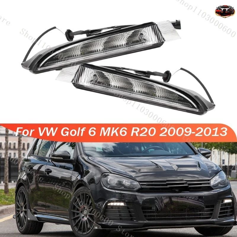 VW ゴルフ 6 MK6 R20 2009 - 13 フロントバンパー デイタイムランニングライト フォグランプ ブレーキライト 車 9,865円