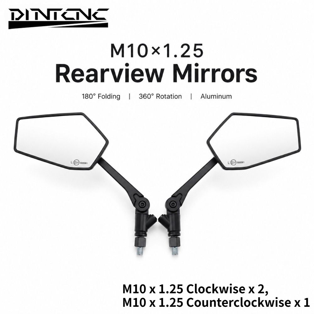 ヤマハ MT07/MT09 トレーサー M10×1.25 折りたたみバックミラー アルミ製