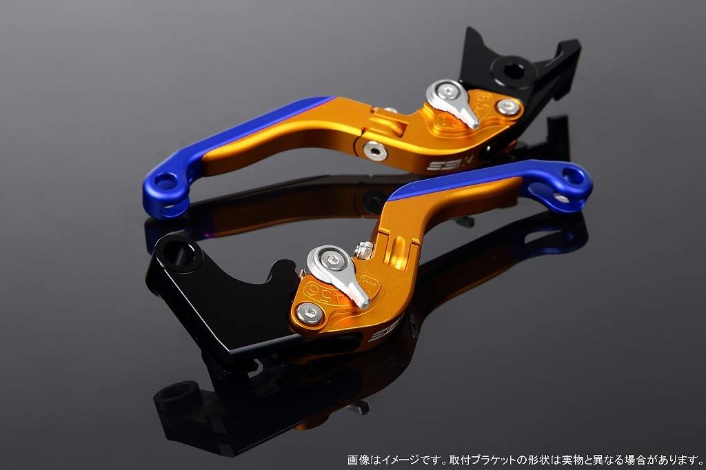 新品 SSK スピードラ アジャストレバーセット 可倒延長式 レバー本体カラー:マットゴールド アジャスターカラー:マットシルバー エクステンションカラー:マットブルー YAMAHA XMAX