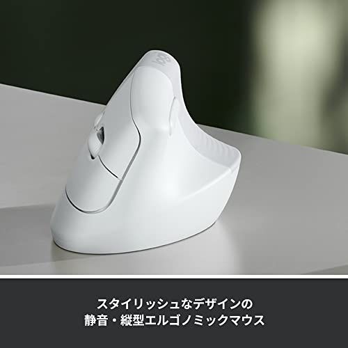 ロジクール ワイヤレス 縦型 静音 エルゴノミック マウス LIFT M800PG Logi Bolt Bluetooth Unifying非対応 smartwheel ワイヤレスマウス 無線 windows mac chrome iPad Androi Ju