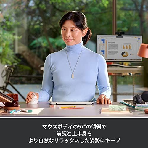 ロジクール ワイヤレス 縦型 静音 エルゴノミック マウス LIFT M800PG Logi Bolt Bluetooth Unifying非対応 smartwheel ワイヤレスマウス 無線 windows mac chrome iPad Androi Ju