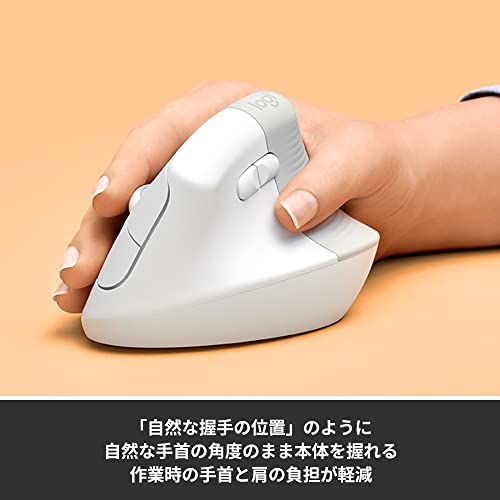 ロジクール ワイヤレス 縦型 静音 エルゴノミック マウス LIFT M800PG Logi Bolt Bluetooth Unifying非対応 smartwheel ワイヤレスマウス 無線 windows mac chrome iPad Androi Ju