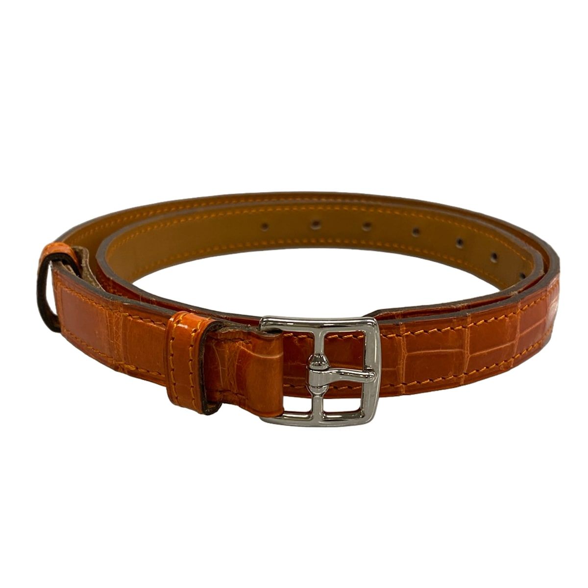 HERMES(エルメス) ベルト 70 - オレンジ×シルバー □I 54,960円