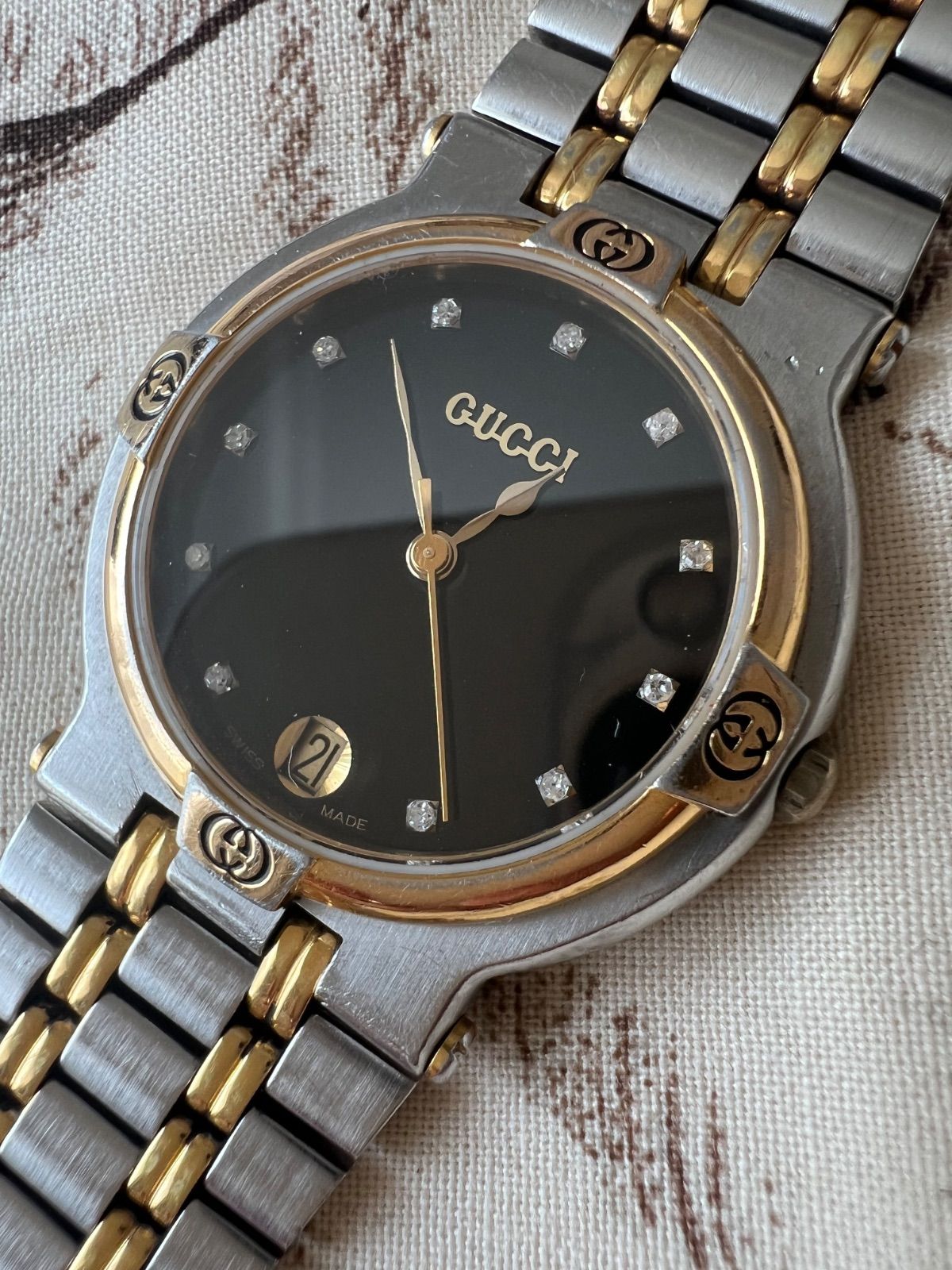 グッチ　GUCCI☆900M☆11Pダイヤ☆ボーイズサイズ☆コンビ☆時計
