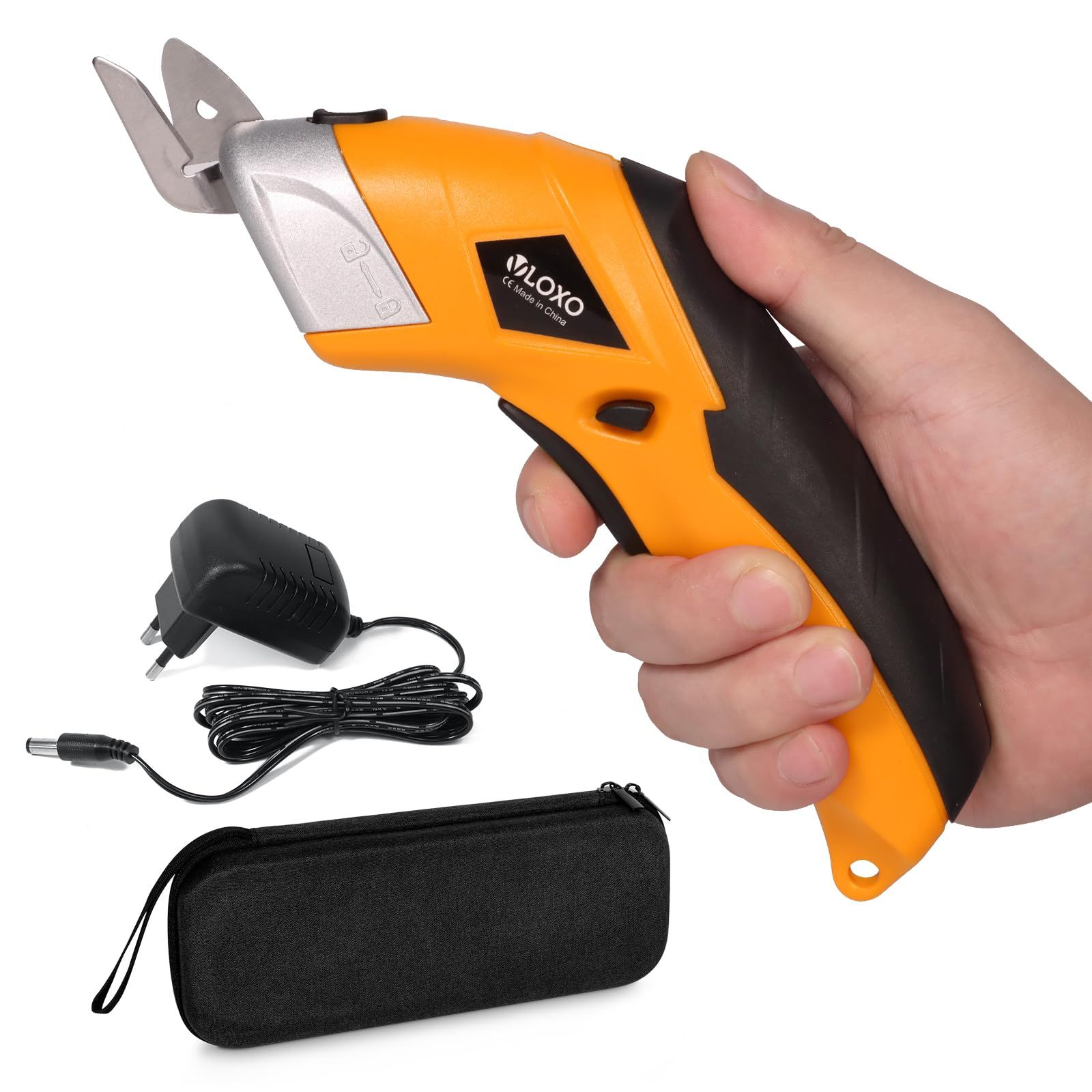 ★新品★VLOXO電動カッター 電動ダンボールカッター 充電式ハサミ 段ボール 布/カーペット/ダンボール/プラスチックなどに適用 電動ハサミ 充電式 作業工具