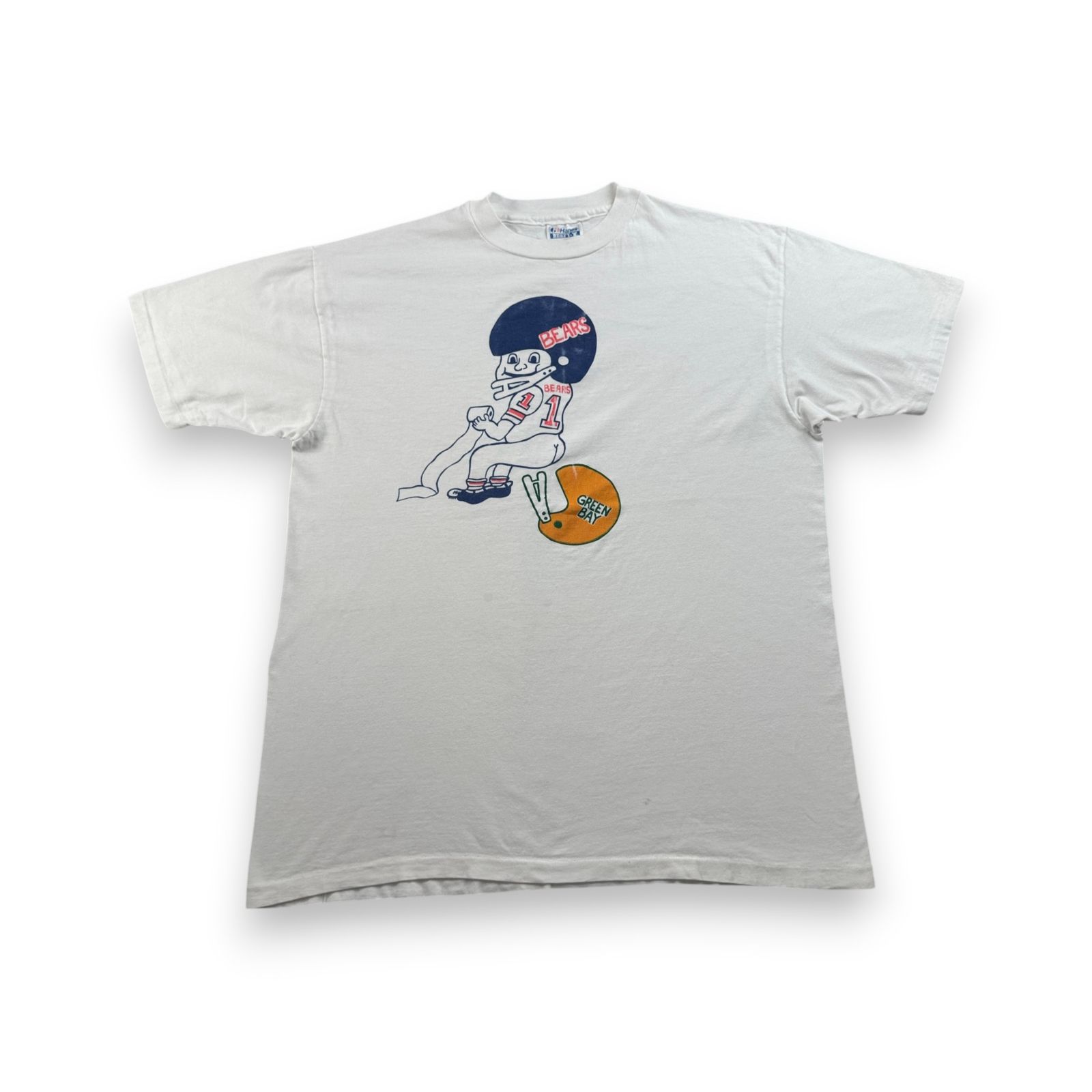 90s シカゴベアーズ NFL アメフト ビンテージ Tシャツ USA製 XL 半袖 古着 y2k シングルステッチ hanes 2603-0035