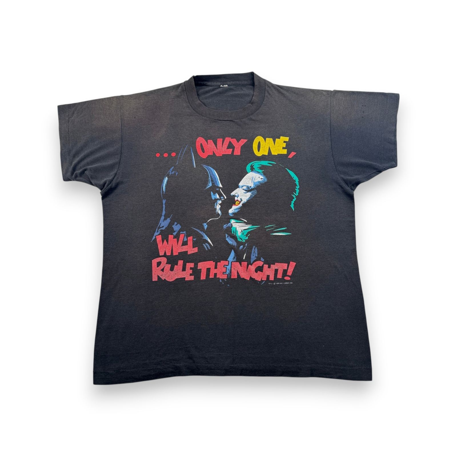 80s BATMAN バットマン ジョーカー ビンテージ Tシャツ 映画 USA製 ブラック 半袖 古着 y2k シングルステッチ 2603-0043