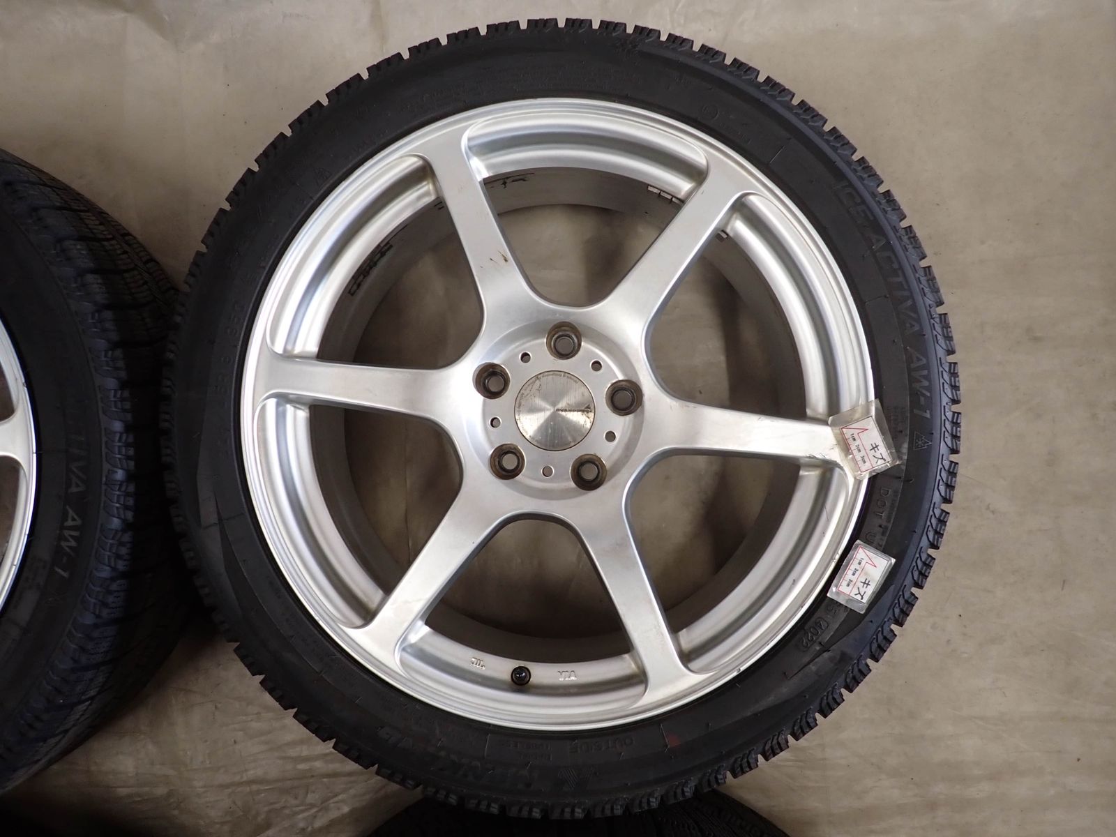 冬4本SET 会社宛 送料無料 225/45R18×7.5J 95Q ナンカン ICE ACTIVA AW1 2022年製 アルミ オデッセイ ヴェゼル エスティマ 特価 NO,I3326