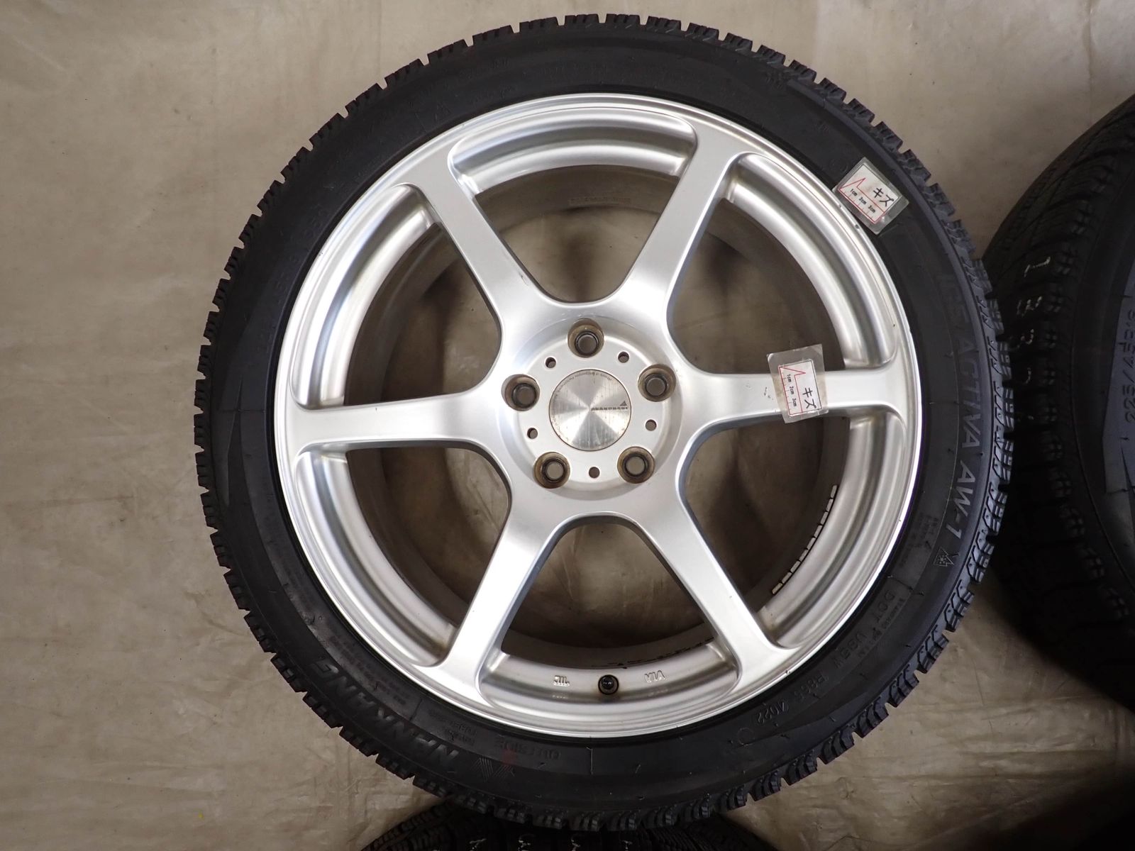 冬4本SET 会社宛 送料無料 225/45R18×7.5J 95Q ナンカン ICE ACTIVA AW1 2022年製 アルミ オデッセイ ヴェゼル エスティマ 特価 NO,I3326
