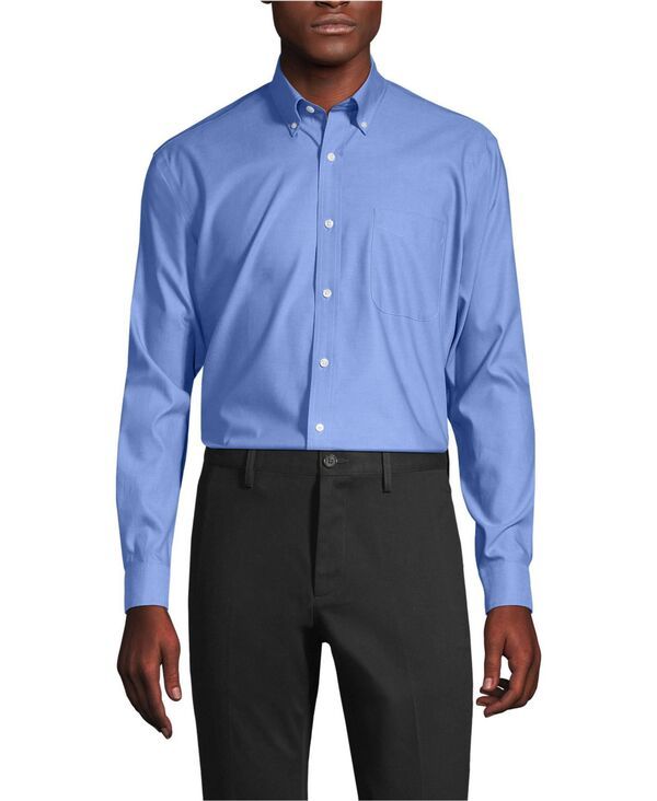 ランズエンド メンズ トップス シャツ ボタンダウン Lands End Mens Traditional Fit Solid No Iron Supima Pinpoint Buttondown C