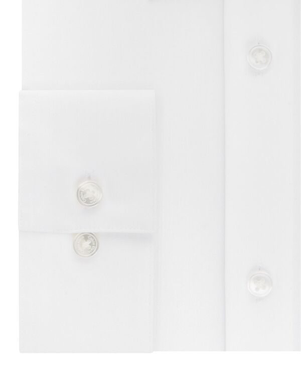 カルバンクライン メンズ トップス シャツ Calvin Klein Mens SlimFit NonIron Herringbone Dress Shirt White ホワイト
