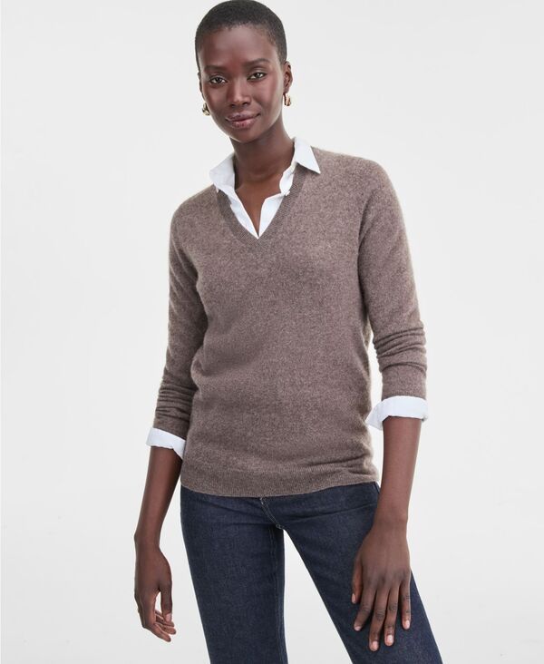 チャータークラブ レディース アウター ニット・セーター Vネック セーター 長袖 Charter Club 100 Cashmere Womens VNeck LongSleeve Sweater
