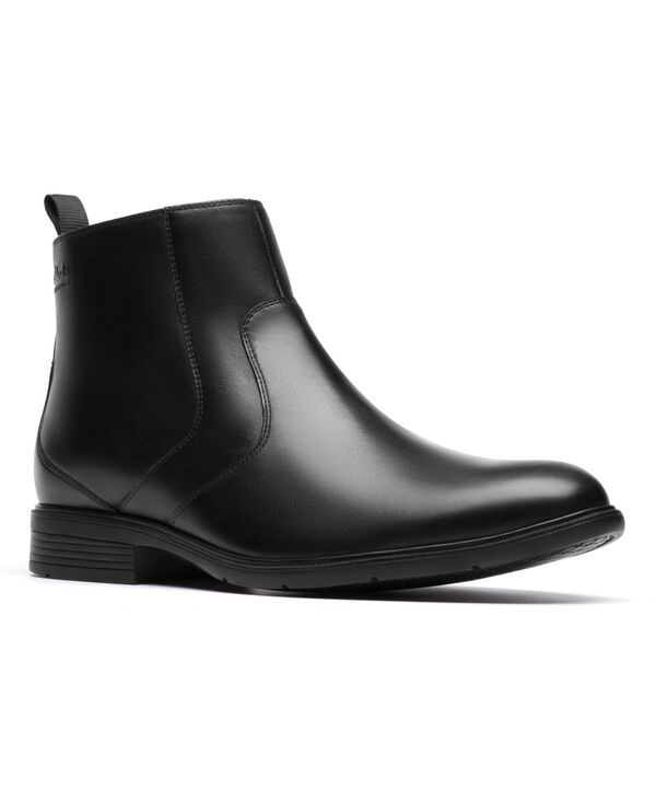 クラークス メンズ シューズ ブーツ・レインブーツ Clarks Mens Collection Steadwell Zip Boots Black leather ブラック 20,146円