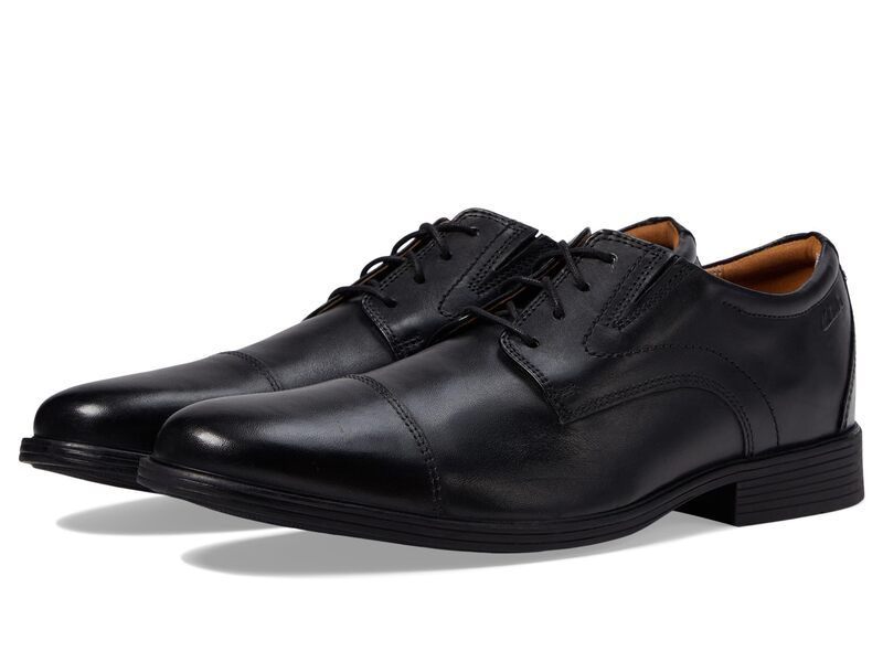 クラークス メンズ シューズ オックスフォード キャップ Clarks Whiddon Cap Black Leather ブラック
