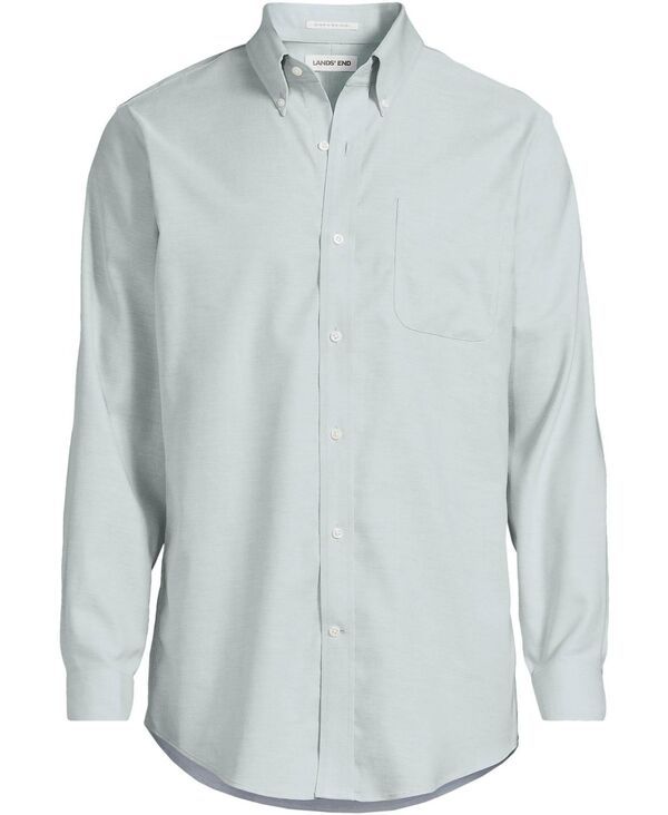 ランズエンド メンズ トップス シャツ オックスフォード コットン Lands End Mens No Iron Supima Cotton Oxfordresshirt Paleucalyptus