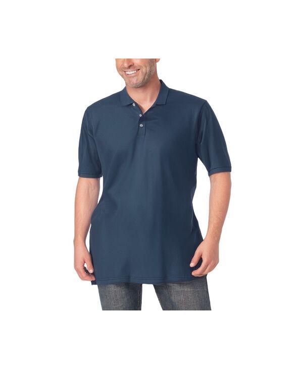 キングサイズ メンズ トップス ポロシャツ トール コットン KingSize Big Tall ShrinkLess LongerLength Cotton Polo Shirt Navy ネイビー 12,056円